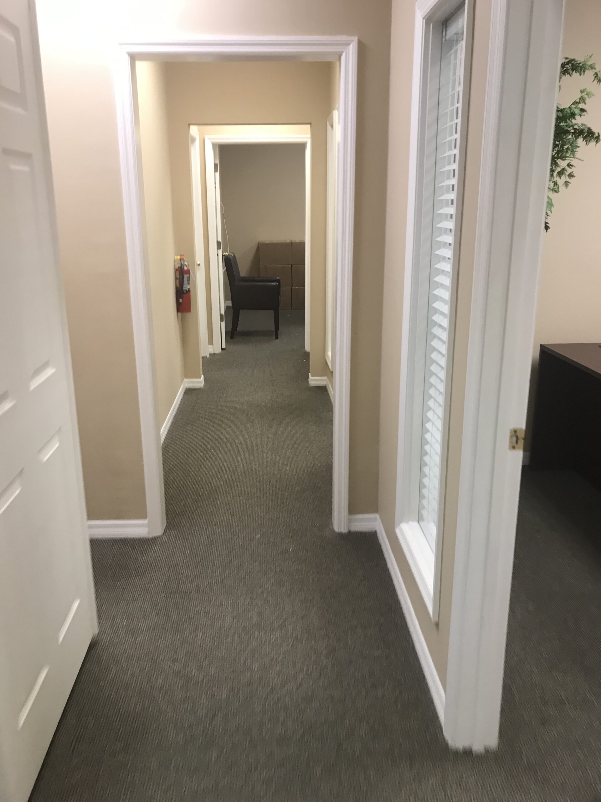 Office hallway interior ready for move