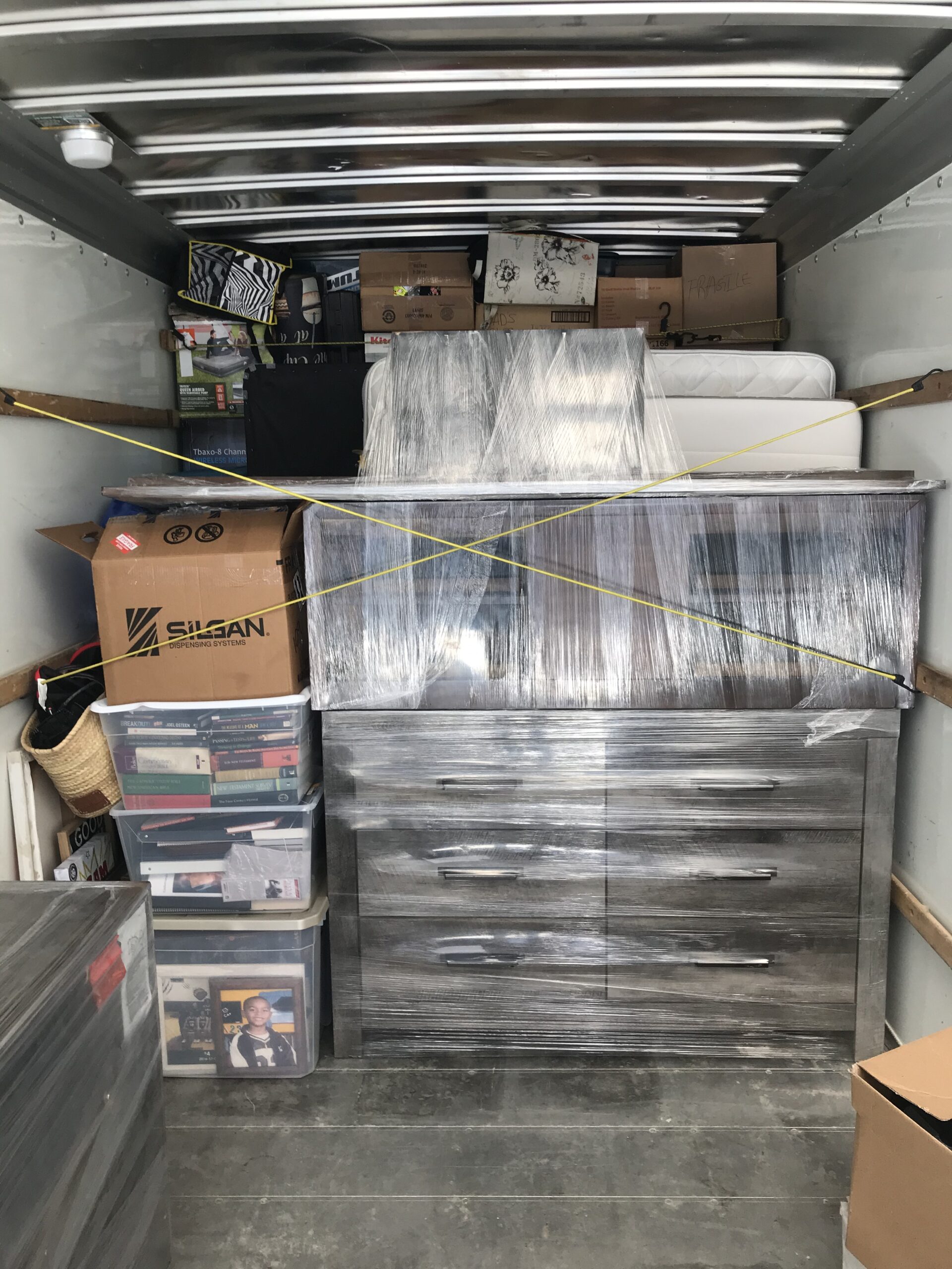 Furniture wrapped for moving