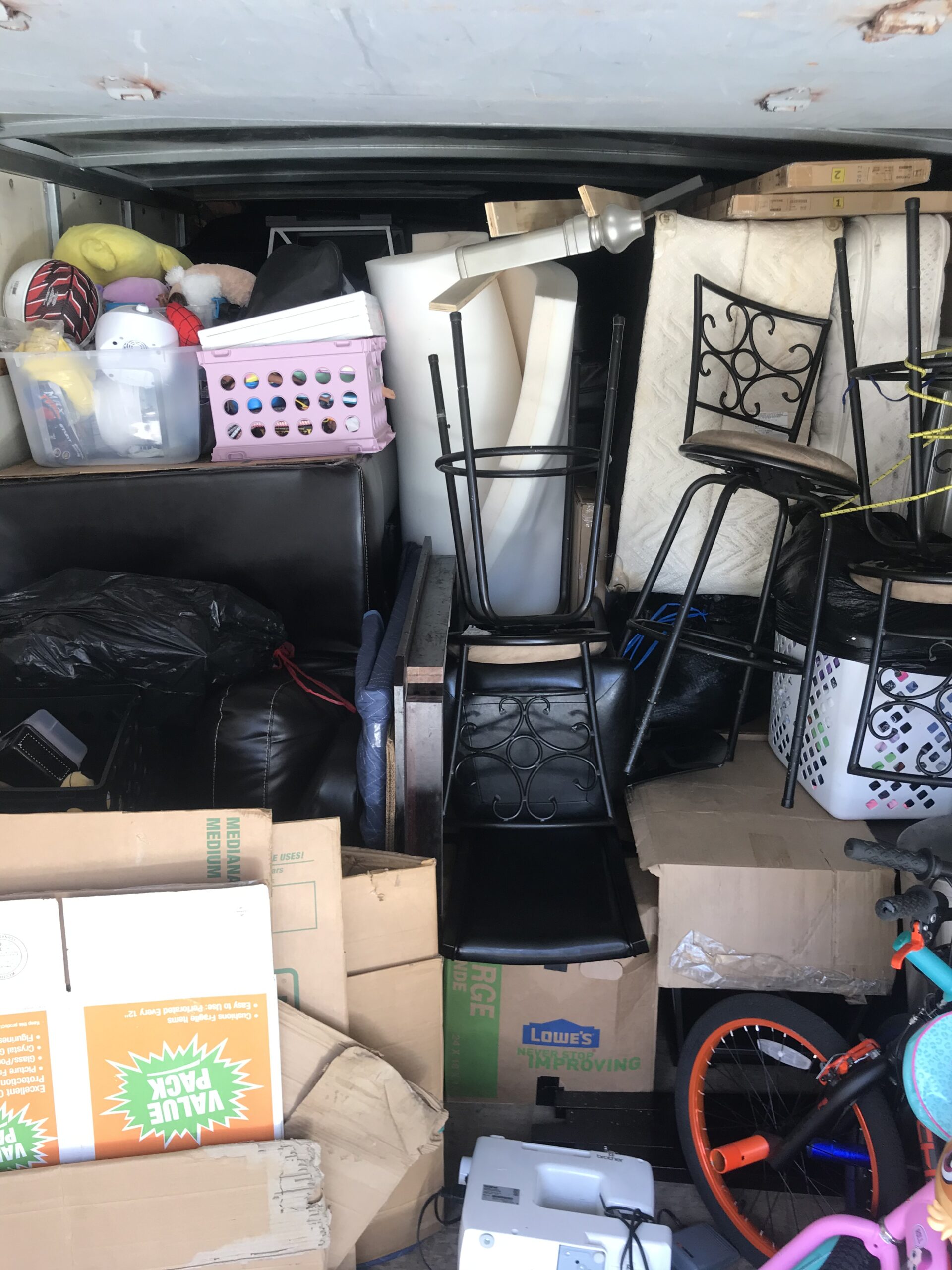 Clean out job — truck loaded with items