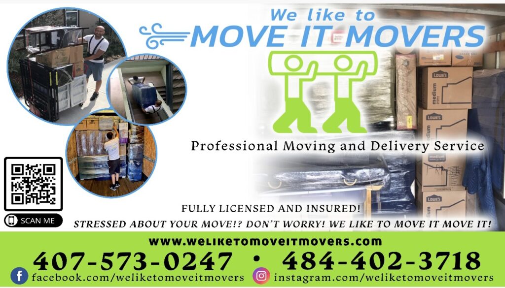 We Like To Move It Movers promotional flyer