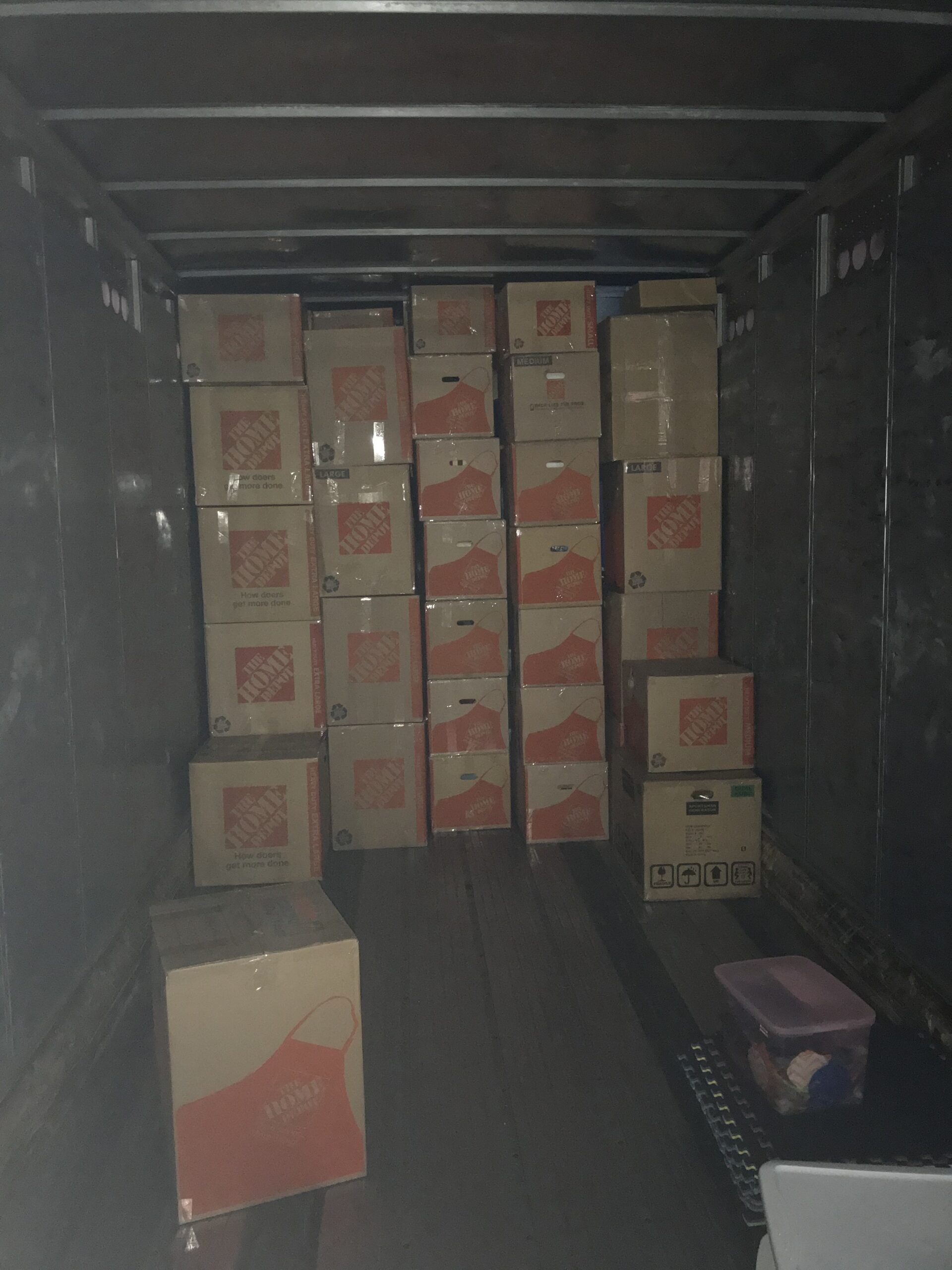 Home Depot moving boxes
