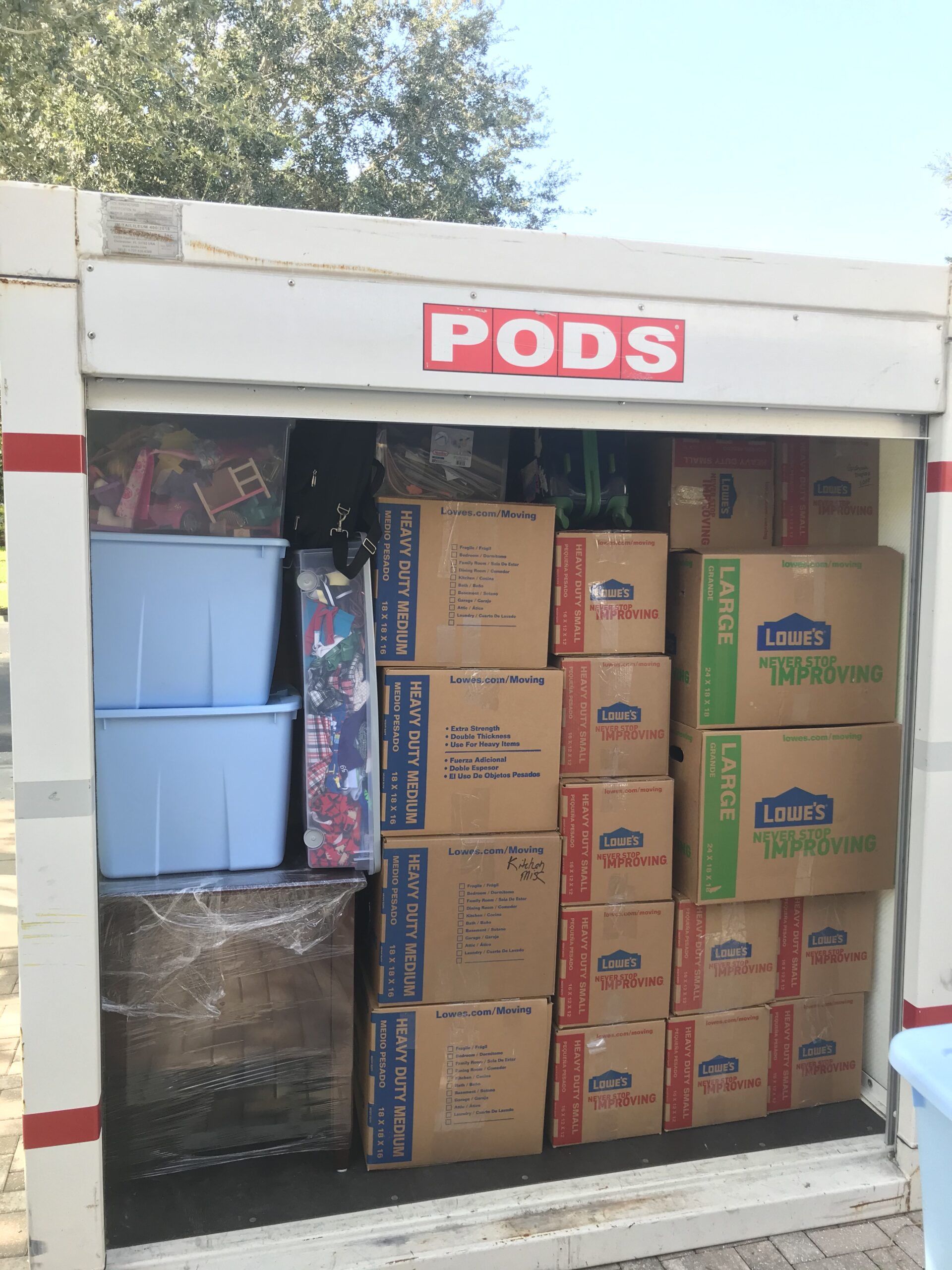 PODS moving container