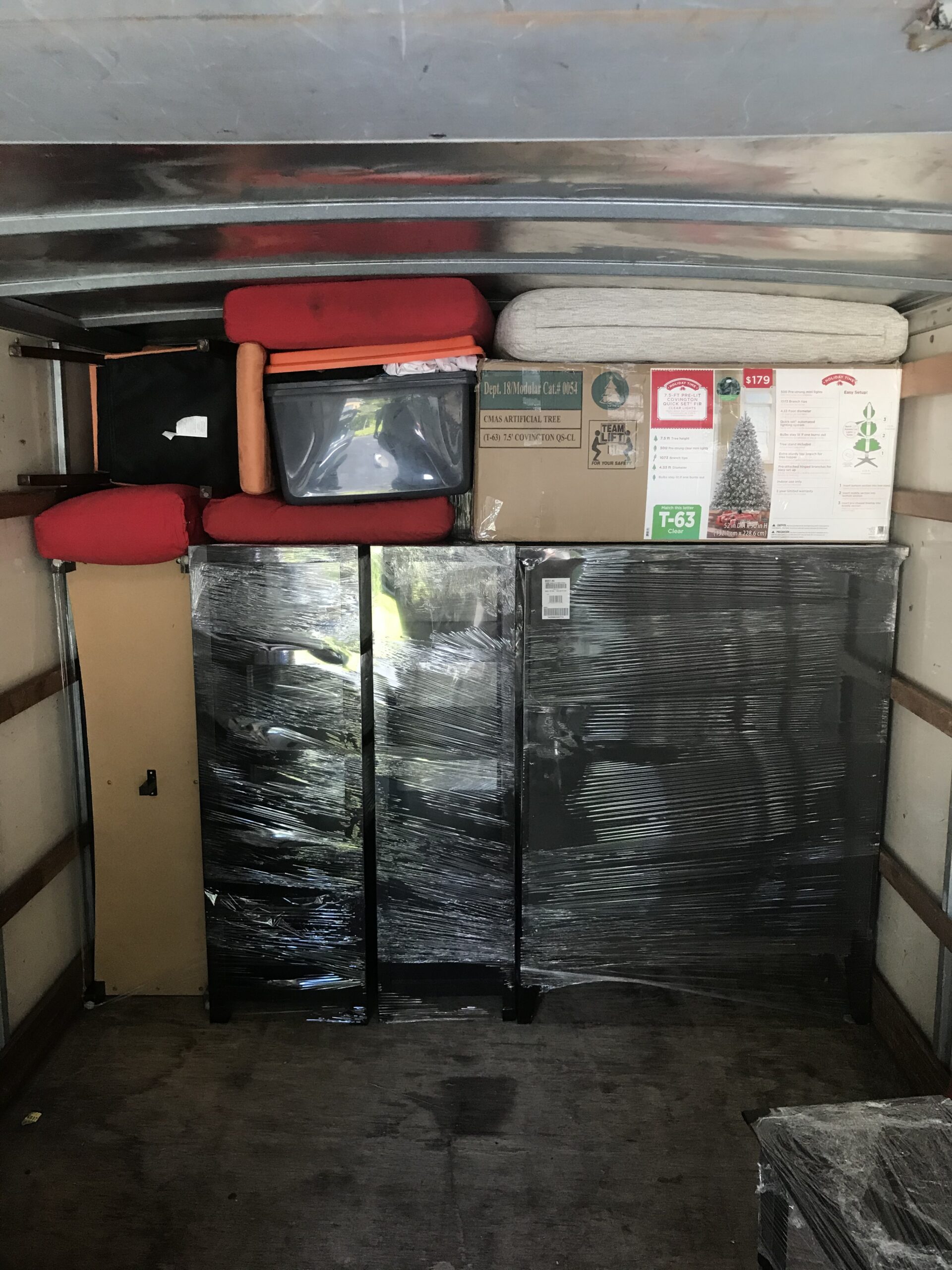 Office items and decor packed