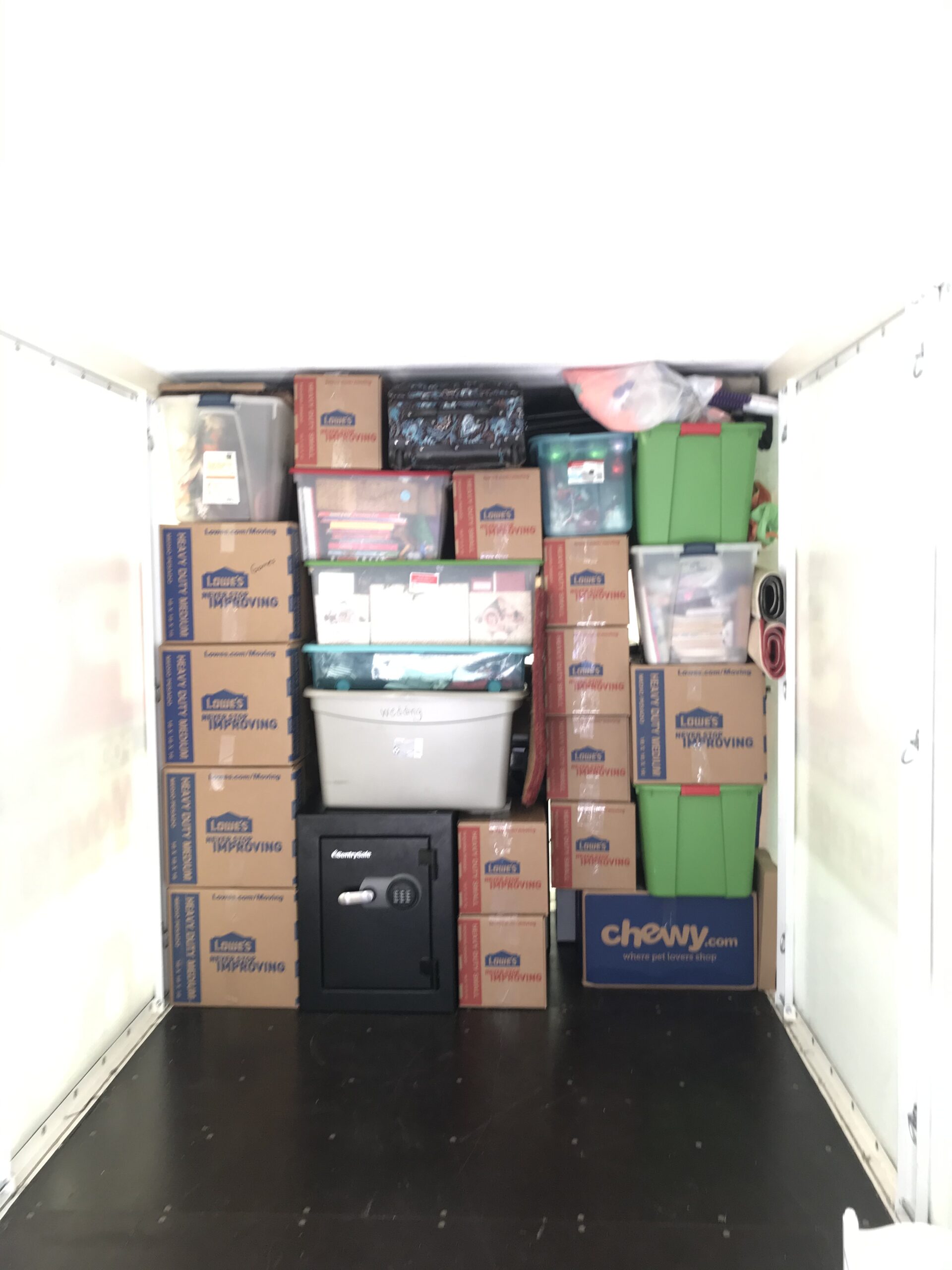 Moving boxes organized