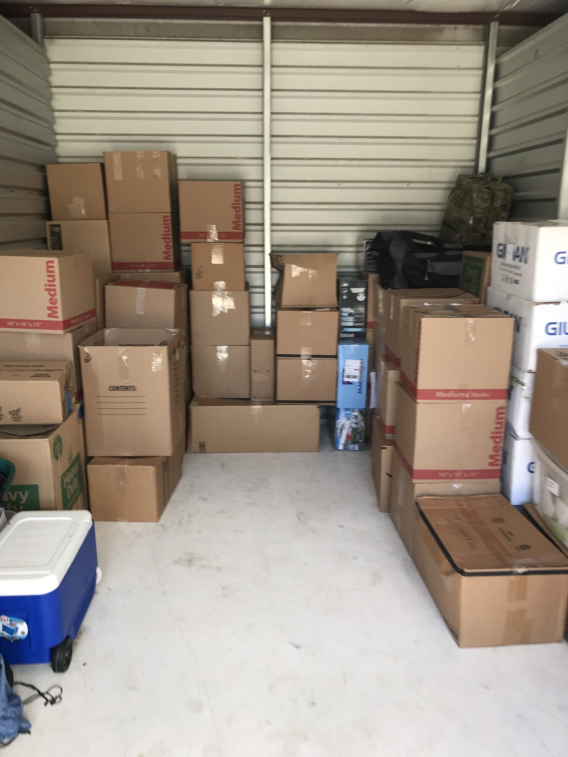 Medium moving box contents labeled
